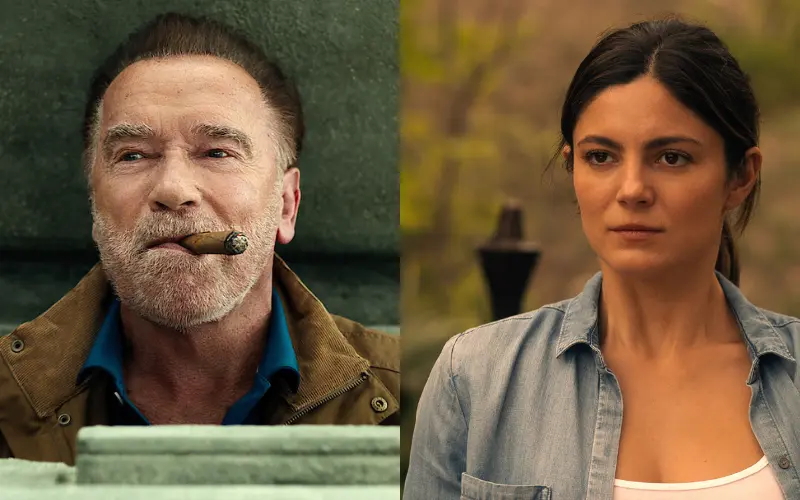 Arnold Schwarzenegger and Monica Barbaro in Fubar season 2