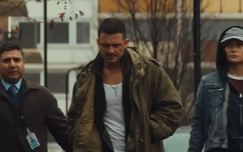 Bryce Dallas Howard, Orlando Bloom, Nick Mohammed in Deep Cover movie