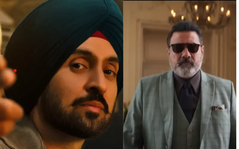 Diljit Dosanjh and Boman Irani in Detective Sherdil