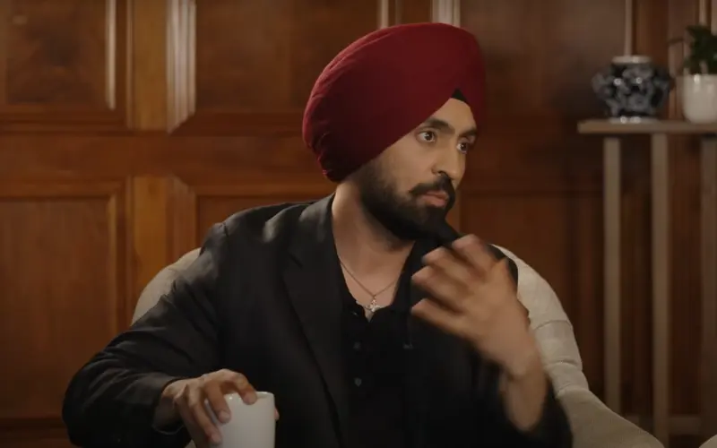 Diljit during a BBC interview