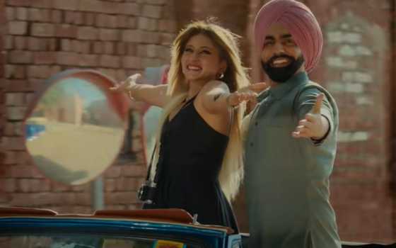 Sargun Mehta and Ammy Virk in Punjabi Movie aunkan Saunkanay 2