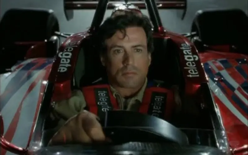 Sylvester Stallone in Driven movie racing scene – dramatic motorsport movie