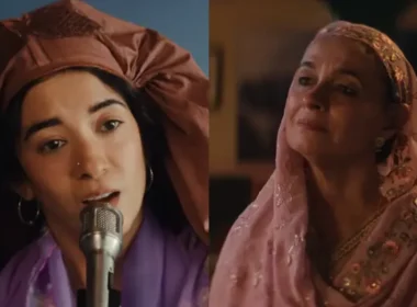 Saba Azad as younger noor begum and Soni Razdan as older noor begum in songs of paradise film