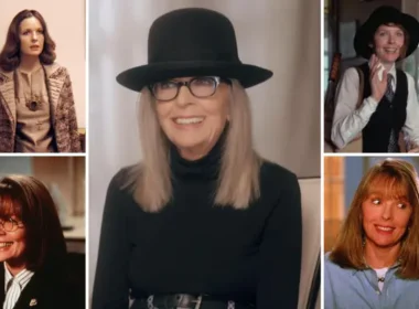 Diane Keaton movies collage featuring Annie Hall, The Godfather, and Something’s Gotta Give